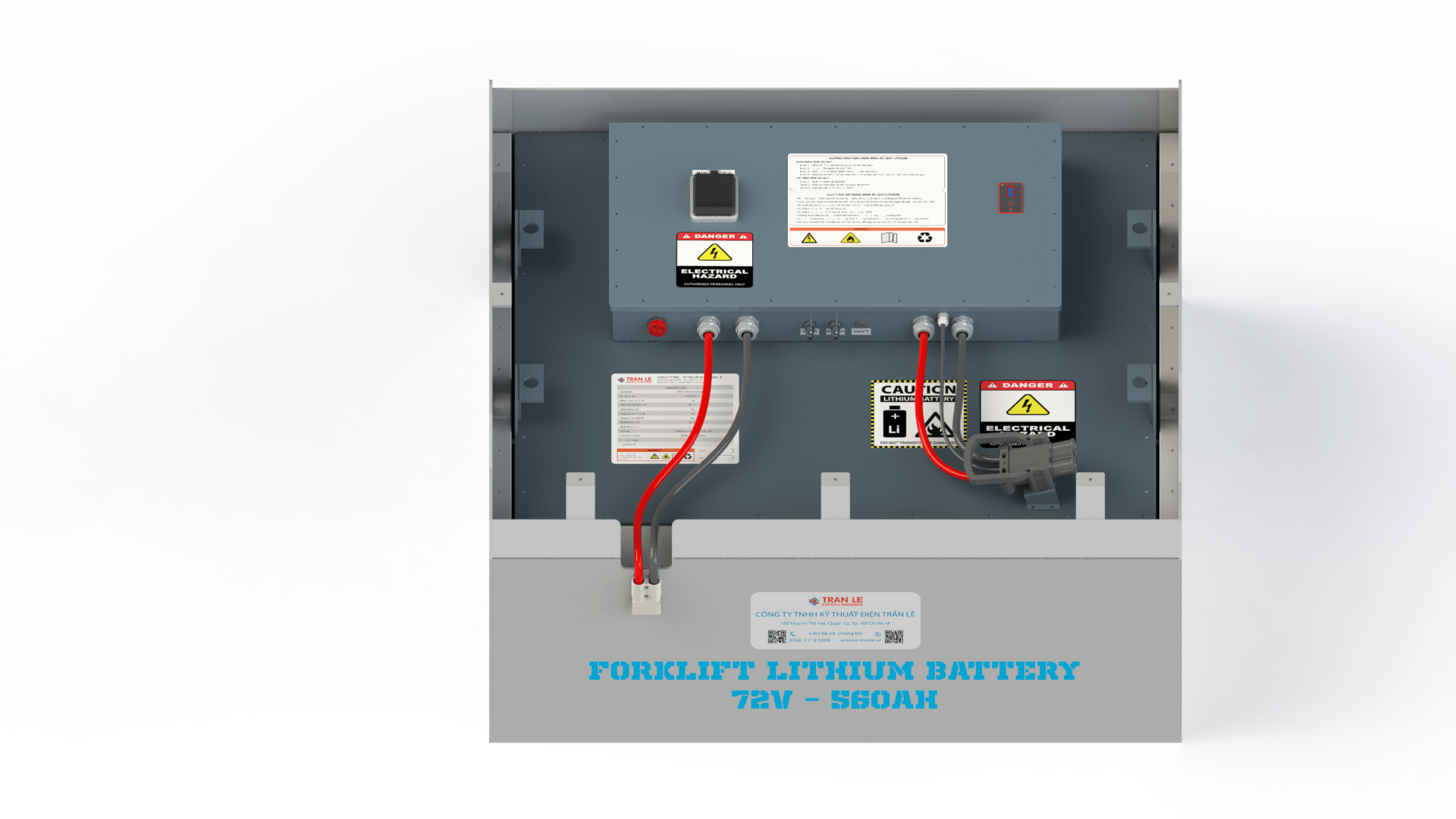 Bình ắc quy Lithium 72V 560Ah xe nâng điện ngồi lái TCM