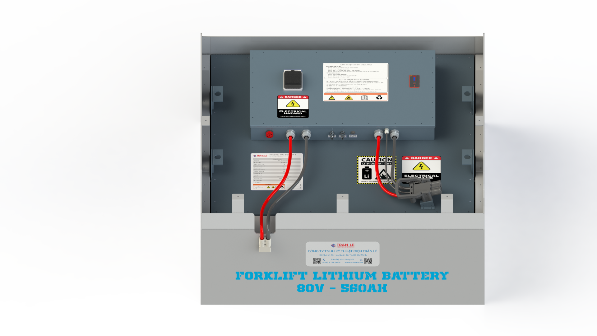 Bình ắc quy Lithium 80V 560Ah xe nâng điện ngồi lái TCM