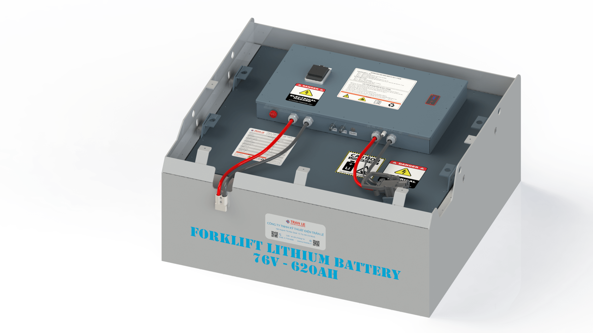 Bình ắc quy Lithium 76V 620Ah xe nâng điện ngồi lái TCM