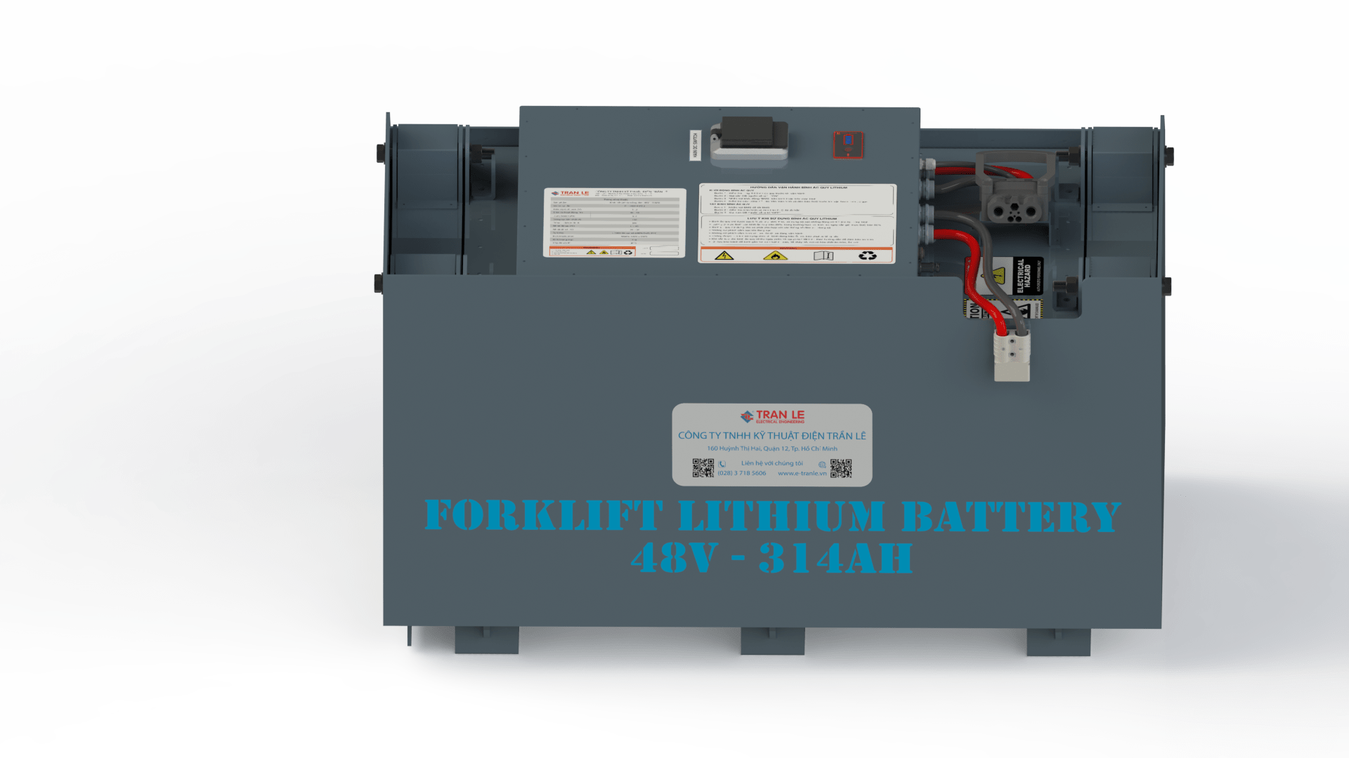 Bình ắc quy xe nâng lithium 48V 314Ah xe nâng điện ngồi lái Komatsu FB15