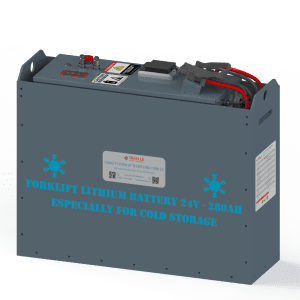 Bình ắc quy Lithium kho lạnh 24V 280Ah xe nâng điện kéo pallet