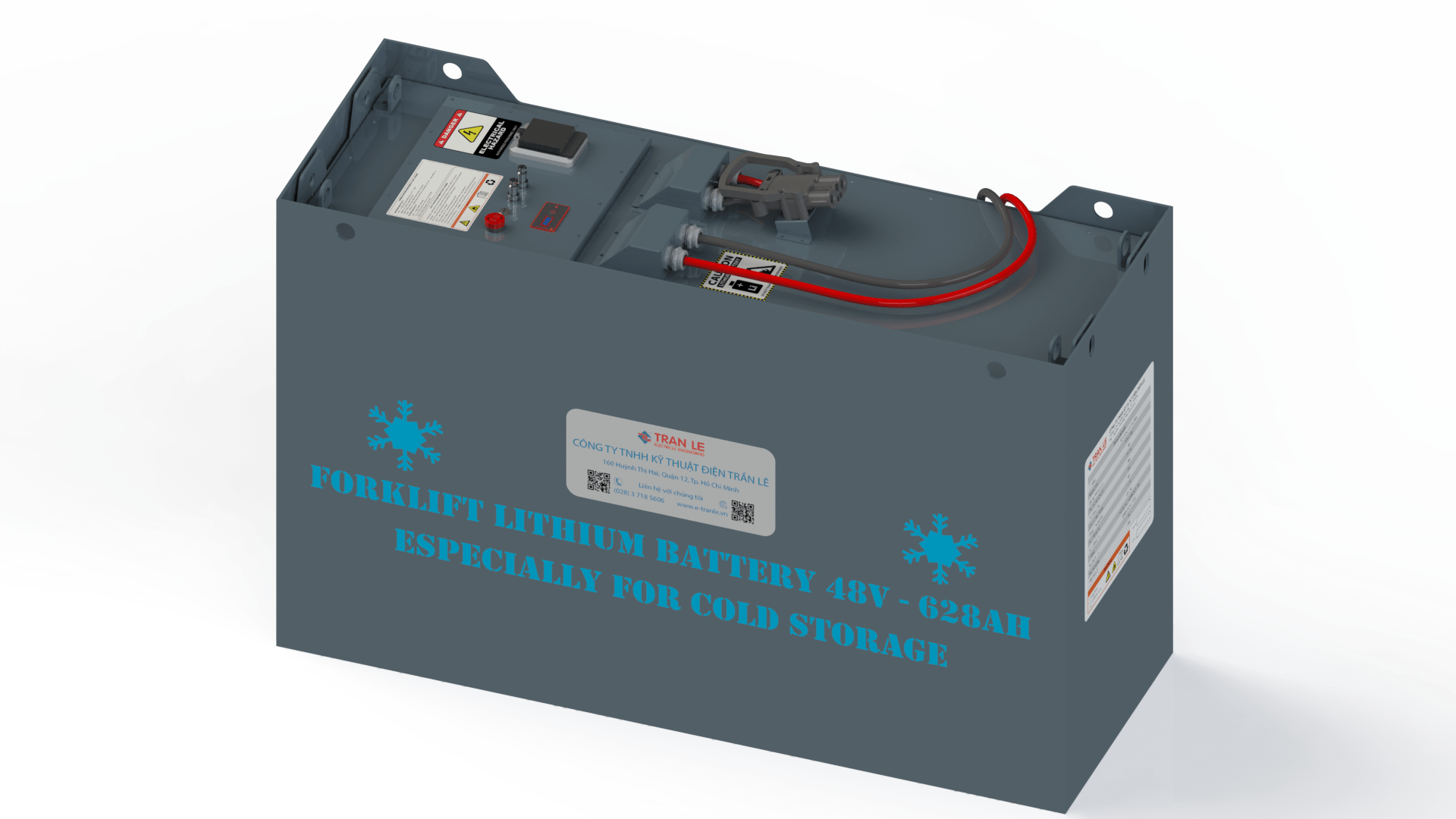 Bình điện xe nâng Lithium kho lạnh 48V 628Ah xe nâng điện tầm cao