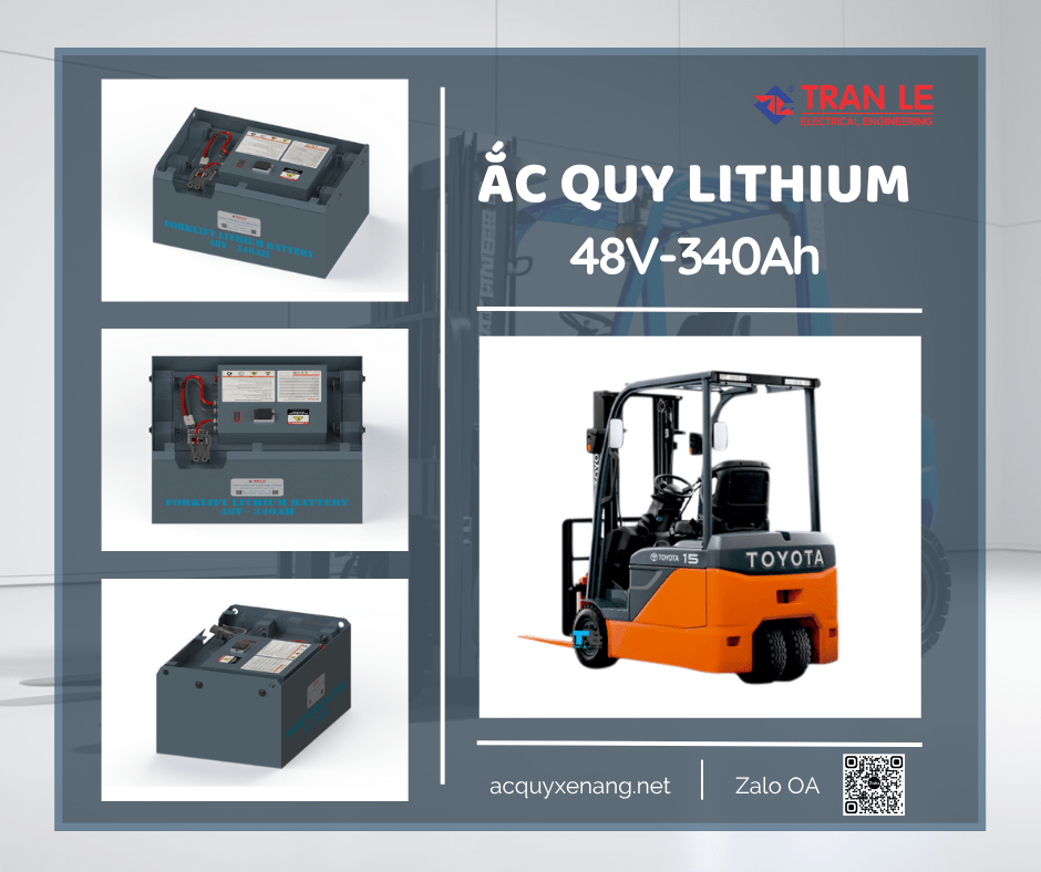 Các dòng xe nâng phù hợp với bình ắc quy lithium 48V 340Ah xe nâng ngồi lái 16 Bình ắc quy lithium 48V 340Ah lắp cho xe nâng ngồi lái Toyota