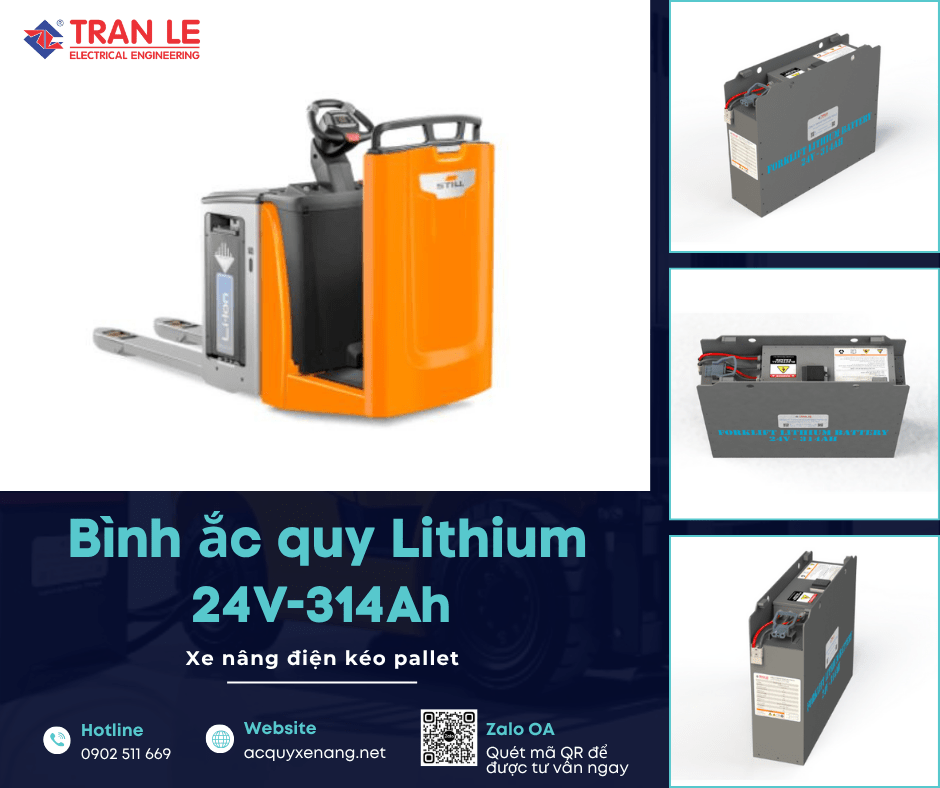 Các dòng xe nâng phù hợp với bình ắc quy lithium 24V 314Ah xe nâng kéo pallet 20 Ắc quy lithium 24V 314Ah lắp cho xe nâng kéo pallet Still