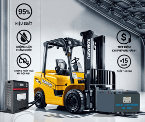 Ưu điểm vượt trội của bình ắc quy lithium xe nâng Trần Lê