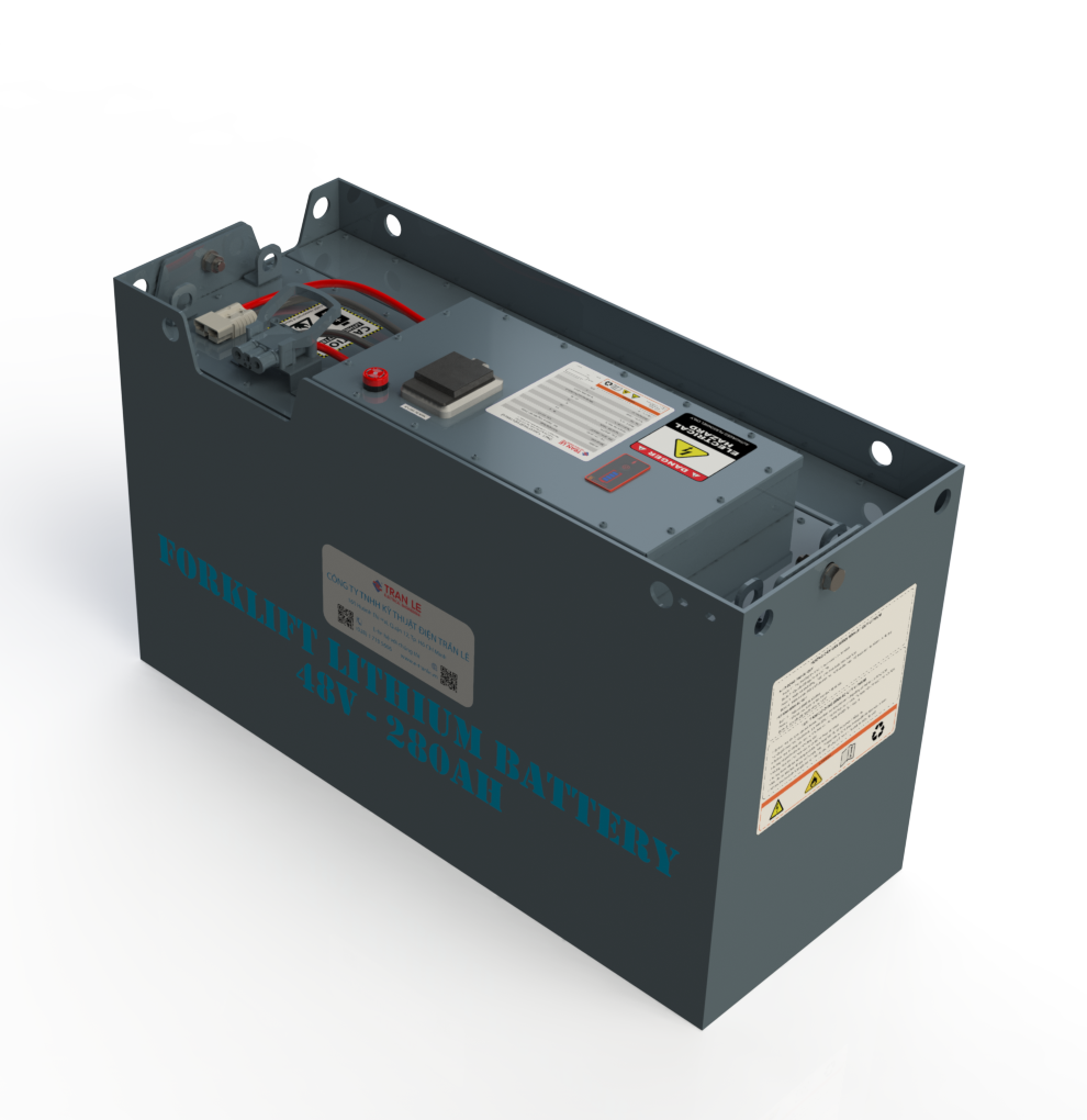 Bình Lithium 48V-280Ah cho xe nâng đứng lái