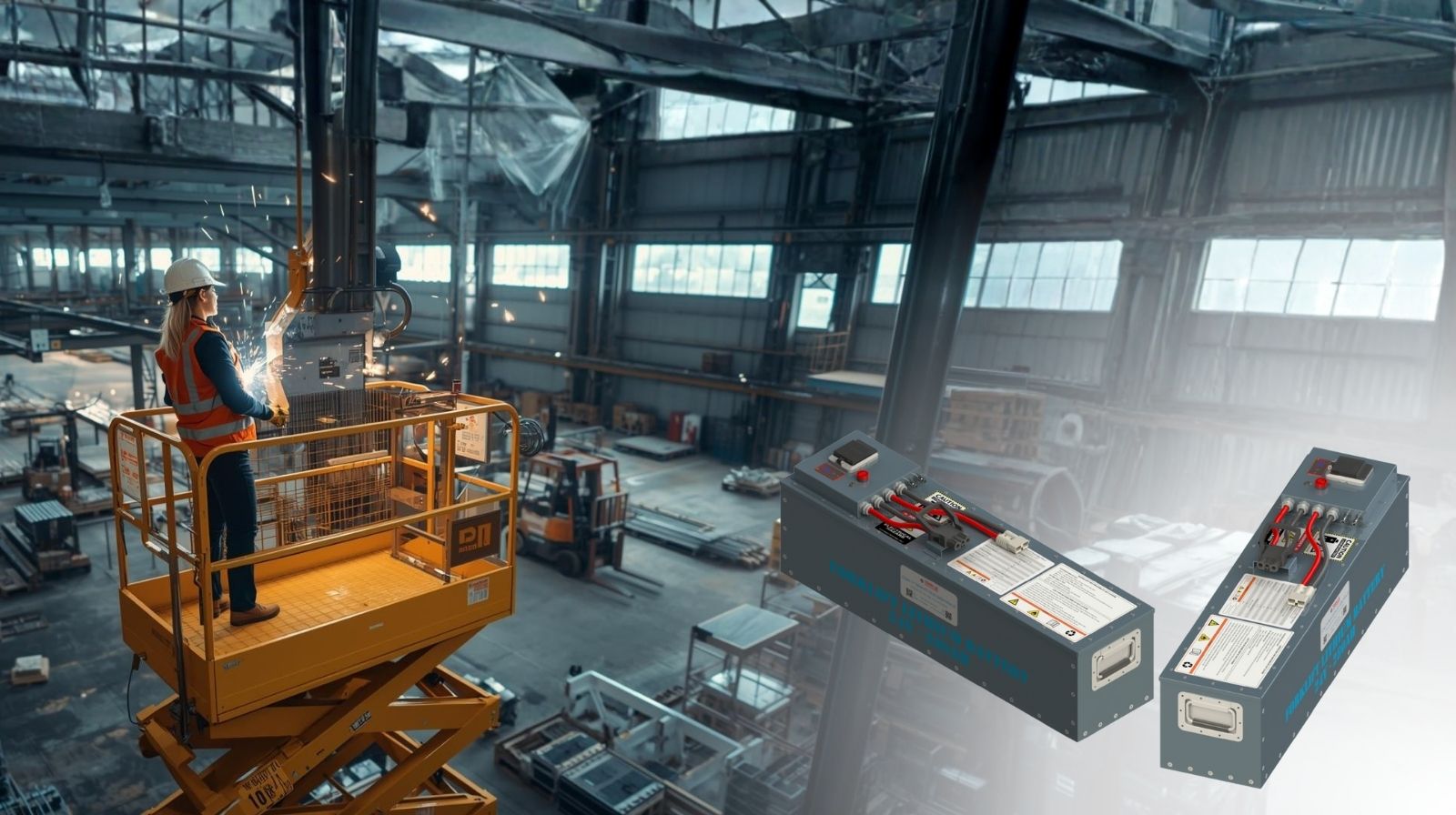 Bình Ắc Quy Lithium 24V-280Ah Cho Xe Nâng Người (Scissor Lift)