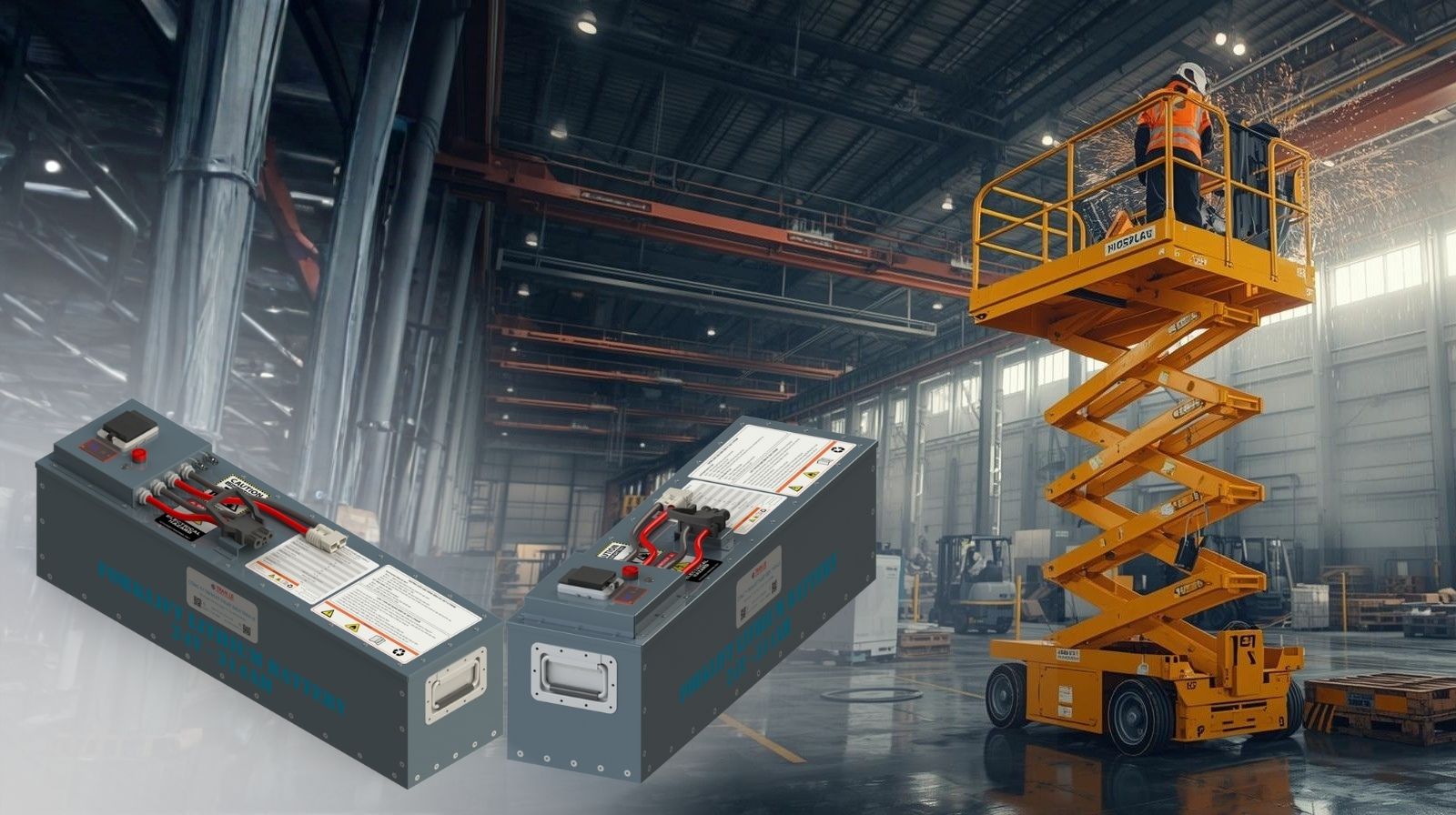 Bình Ắc Quy Lithium 24V-314Ah Cho Xe Nâng Người (Scissor Lift)